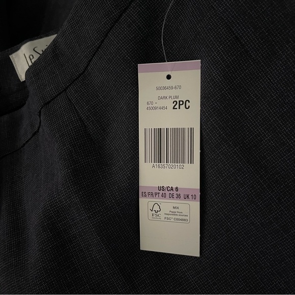 NWT La Suit Striped Classic Striped Two Piece Set Women Size 6 - Picture 10 of 11